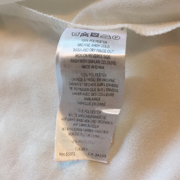 French Connection Sheer White Button Up, XS/S - Picture 7 of 8